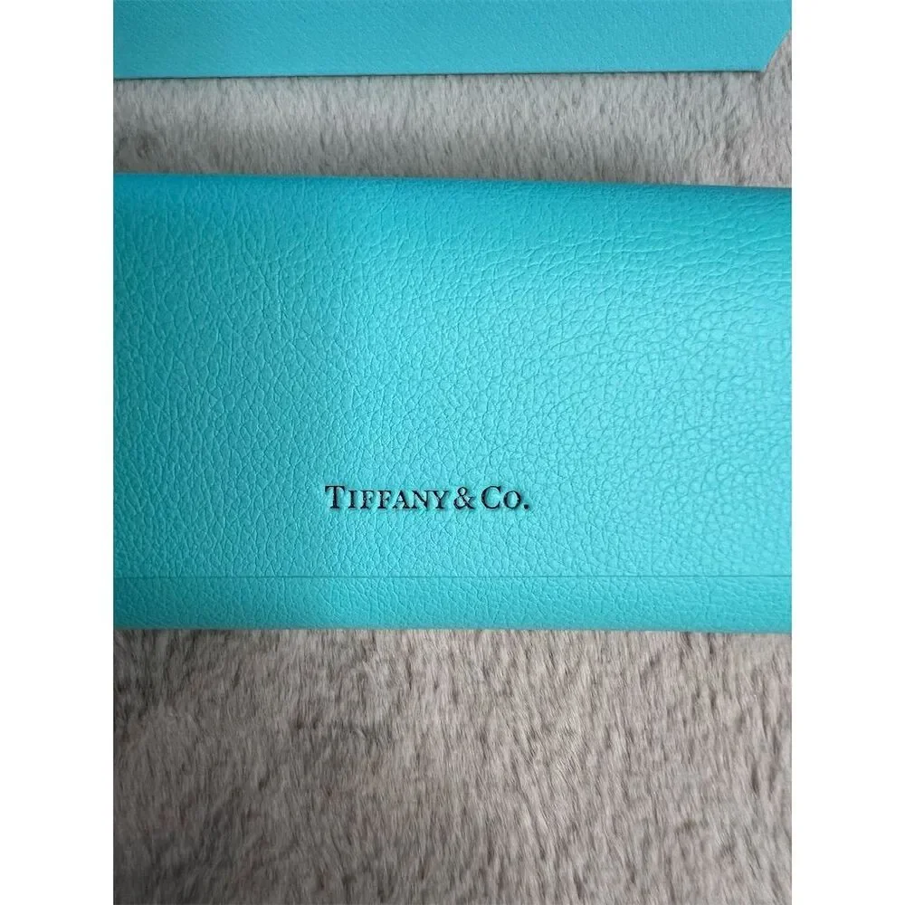 Tiffany & Co Women's Eyeglasses Case Black w/ Blue Accents Full Rim